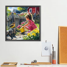 Load image into Gallery viewer, Diamond Painting - Full Round - Garden Girl (40*40CM)
