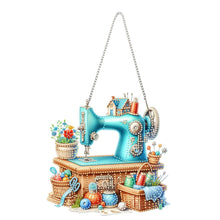 Load image into Gallery viewer, Acrylic 5D DIY Diamond Painting Hanging Pendant for Home Decor (Sewing Machine)
