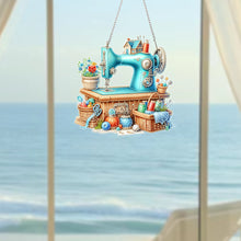Load image into Gallery viewer, Acrylic 5D DIY Diamond Painting Hanging Pendant for Home Decor (Sewing Machine)
