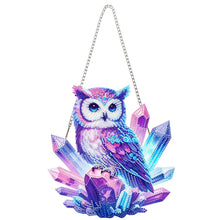 Load image into Gallery viewer, Acrylic 5D DIY Diamond Painting Hanging Pendant for Home Window Decor (Owl)
