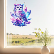 Load image into Gallery viewer, Acrylic 5D DIY Diamond Painting Hanging Pendant for Home Window Decor (Owl)
