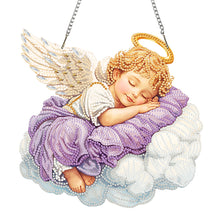 Load image into Gallery viewer, Acrylic 5D DIY Diamond Painting Hanging Pendant for Home Decor (Sleeping Angel)
