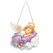 Load image into Gallery viewer, Acrylic 5D DIY Diamond Painting Hanging Pendant for Home Decor (Sleeping Angel)

