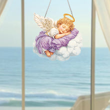 Load image into Gallery viewer, Acrylic 5D DIY Diamond Painting Hanging Pendant for Home Decor (Sleeping Angel)

