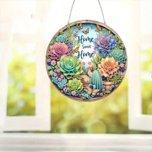 Load image into Gallery viewer, Acrylic 5D DIY Diamond Painting Hanging Pendant for Home Decor (Home Succulents)
