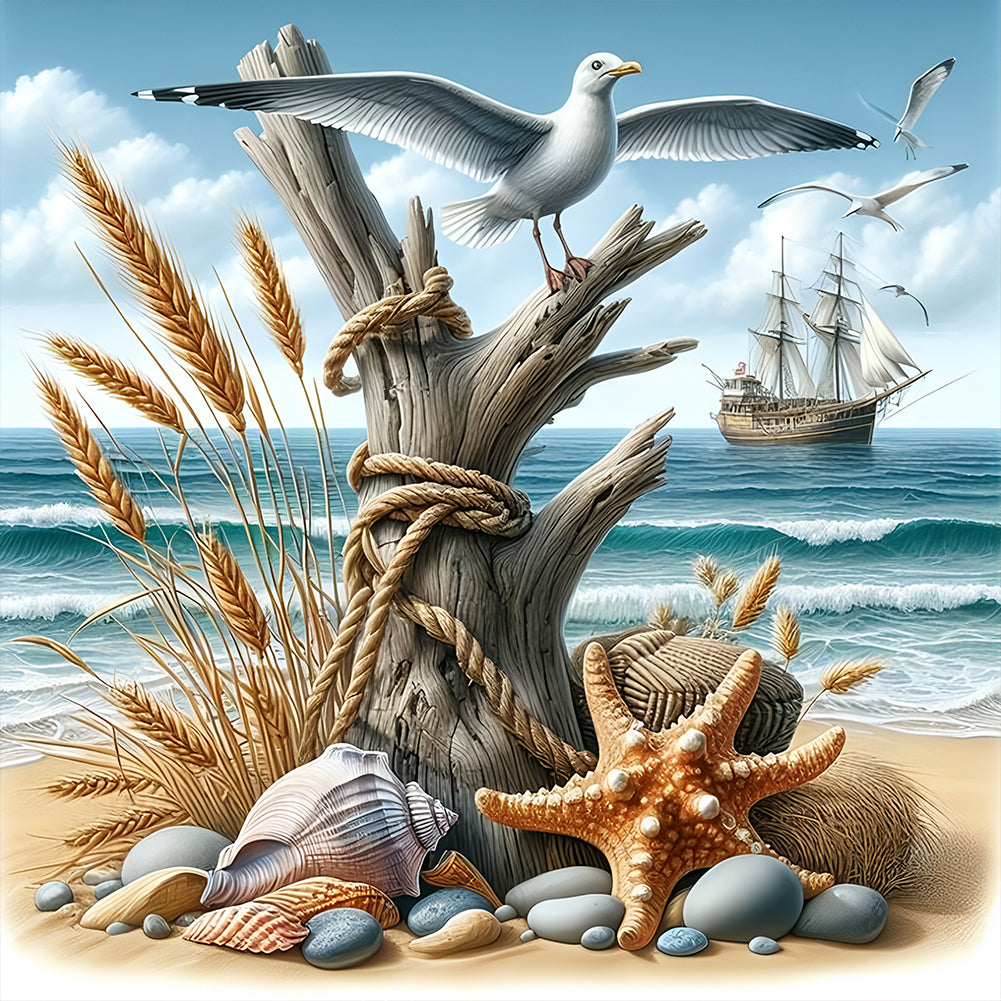 Diamond Painting - Full Round - Beach Starfish (30*30CM)