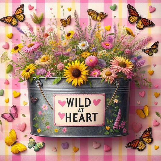 Diamond Painting - Full Round - Bucket Bouquet (30*30CM)