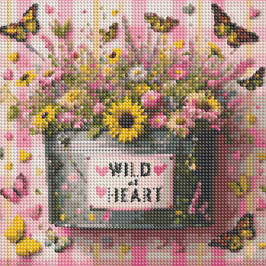 Diamond Painting - Full Round - Bucket Bouquet (30*30CM)