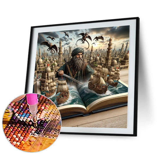 Diamond Painting - Full Round - Pirate In Book (40*40CM)