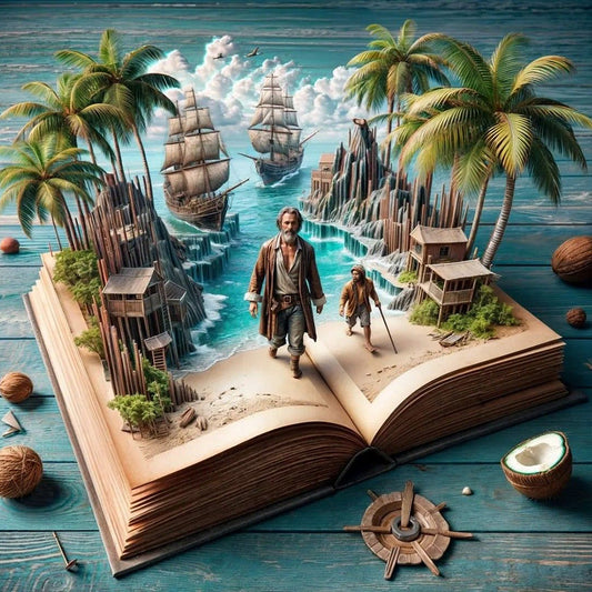 Diamond Painting - Full Round - Island In Book (40*40CM)