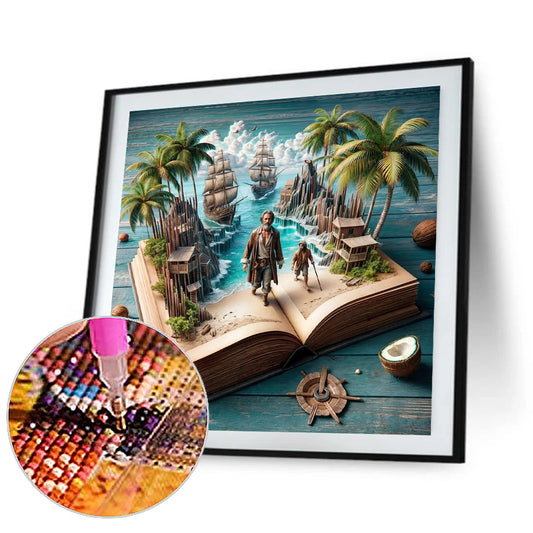 Diamond Painting - Full Round - Island In Book (40*40CM)