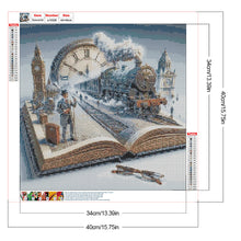 Load image into Gallery viewer, Diamond Painting - Full Round - Train Station In Book (40*40CM)
