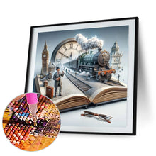 Load image into Gallery viewer, Diamond Painting - Full Round - Train Station In Book (40*40CM)
