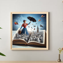 Load image into Gallery viewer, Diamond Painting - Full Round - Girl In Book (40*40CM)
