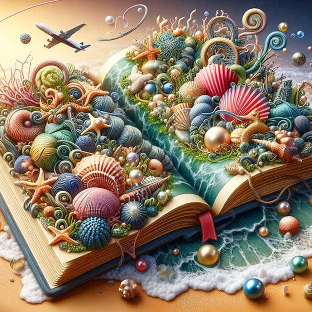 Diamond Painting - Full Round - Shell In Book (40*40CM)