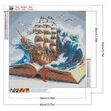 Load image into Gallery viewer, Diamond Painting - Full Round - Sailboat In Book (40*40CM)
