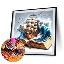 Load image into Gallery viewer, Diamond Painting - Full Round - Sailboat In Book (40*40CM)
