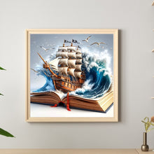 Load image into Gallery viewer, Diamond Painting - Full Round - Sailboat In Book (40*40CM)
