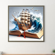 Load image into Gallery viewer, Diamond Painting - Full Round - Sailboat In Book (40*40CM)
