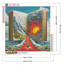 Load image into Gallery viewer, Diamond Painting - Full Round - Mountain In Book Scenery (40*40CM)
