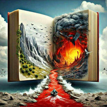 Load image into Gallery viewer, Diamond Painting - Full Round - Mountain In Book Scenery (40*40CM)
