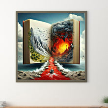 Load image into Gallery viewer, Diamond Painting - Full Round - Mountain In Book Scenery (40*40CM)
