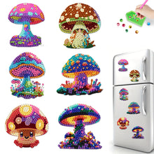 Load image into Gallery viewer, 6Pcs Diamond Painting Refrigerator Magnets Diamond Art Kits for Adults(Mushroom)
