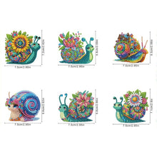 Load image into Gallery viewer, 6Pcs Diamond Painting Refrigerator Magnets Diamond Art Kits for Adults (Snail)
