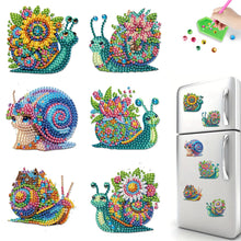 Load image into Gallery viewer, 6Pcs Diamond Painting Refrigerator Magnets Diamond Art Kits for Adults (Snail)
