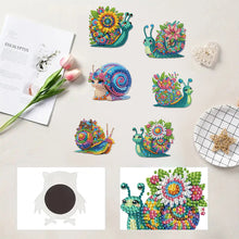 Load image into Gallery viewer, 6Pcs Diamond Painting Refrigerator Magnets Diamond Art Kits for Adults (Snail)
