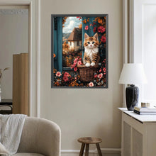 Load image into Gallery viewer, Diamond Painting - Full Round - Cat On The Windowsill (40*50CM)
