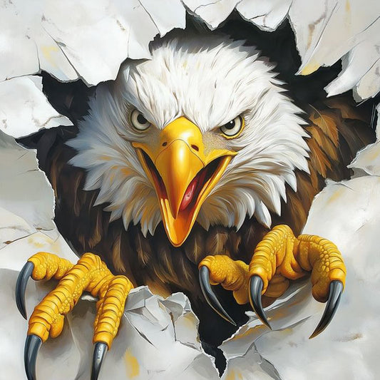 Diamond Painting - Full Round - Eagle Breaking Through The Wall (40*40CM)