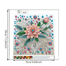 Load image into Gallery viewer, Diamond Painting - Partial Special Shaped - Gemstone Flower (30*30CM)
