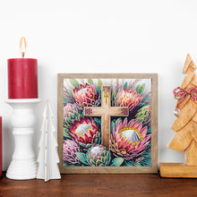 Load image into Gallery viewer, Diamond Painting - Partial Special Shaped - Cross Flower (30*30CM)
