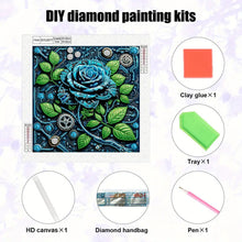 Load image into Gallery viewer, Diamond Painting - Partial Special Shaped - Blue Rose (30*30CM)
