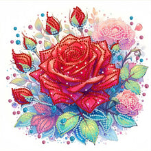 Load image into Gallery viewer, Diamond Painting - Partial Special Shaped - Red Rose (30*30CM)
