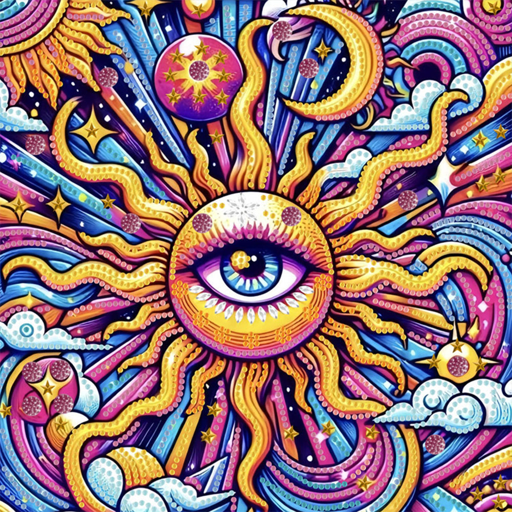 Diamond Painting - Partial Special Shaped - Sun Eyes (30*30CM)