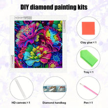 Load image into Gallery viewer, Diamond Painting - Partial Special Shaped - Rainbow Flower (30*30CM)
