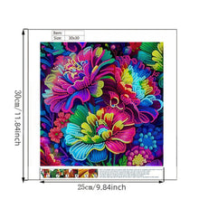 Load image into Gallery viewer, Diamond Painting - Partial Special Shaped - Rainbow Flower (30*30CM)
