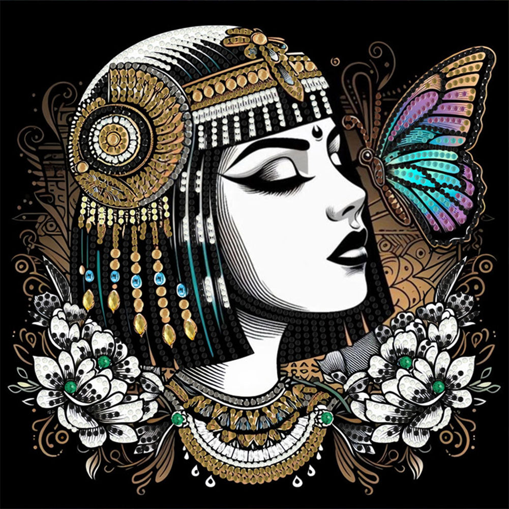 Diamond Painting - Partial Special Shaped - Western Woman (30*30CM)