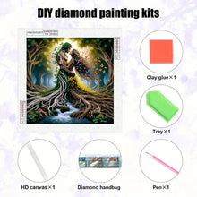 Load image into Gallery viewer, Diamond Painting - Partial Special Shaped - Man And Woman At The Root Of The Tree (30*30CM)
