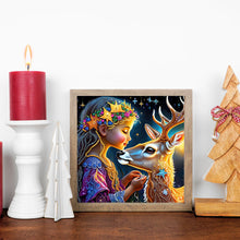 Load image into Gallery viewer, Diamond Painting - Partial Special Shaped - Fawn Girl (30*30CM)
