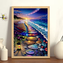 Load image into Gallery viewer, Diamond Painting - Partial Special Shaped - Shell Stone On The Beach (30*40CM)
