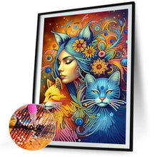 Load image into Gallery viewer, Diamond Painting - Partial Special Shaped - Cat Woman (30*40CM)
