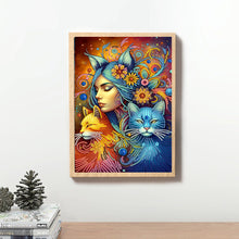 Load image into Gallery viewer, Diamond Painting - Partial Special Shaped - Cat Woman (30*40CM)
