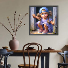 Load image into Gallery viewer, Diamond Painting - Full Round - Cute Little Girl (40*40CM)
