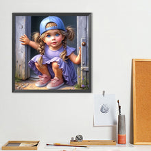 Load image into Gallery viewer, Diamond Painting - Full Round - Cute Little Girl (40*40CM)
