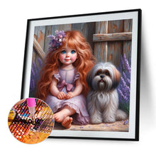 Load image into Gallery viewer, Diamond Painting - Full Round - Cute Little Girl (40*40CM)
