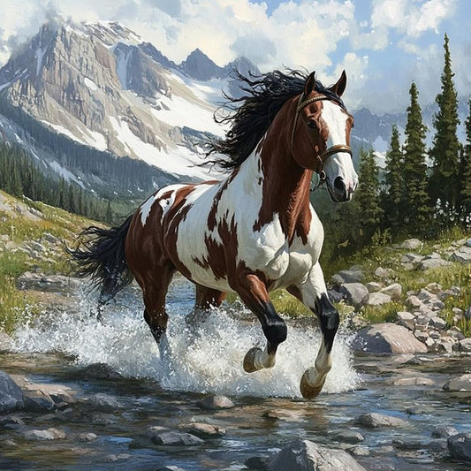Diamond Painting - Full Round - Horse (40*40CM)