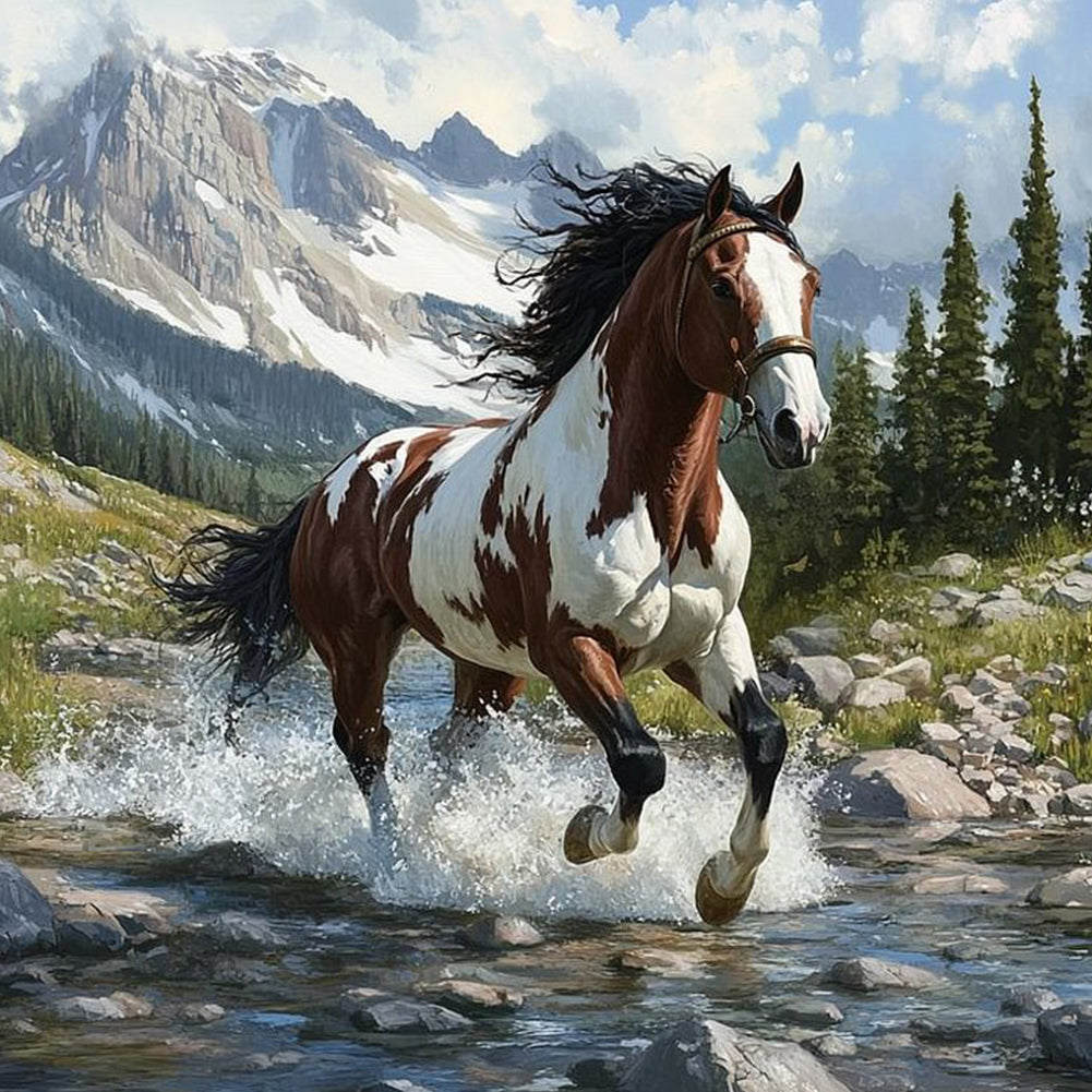 Diamond Painting - Full Round - Horse (40*40CM)